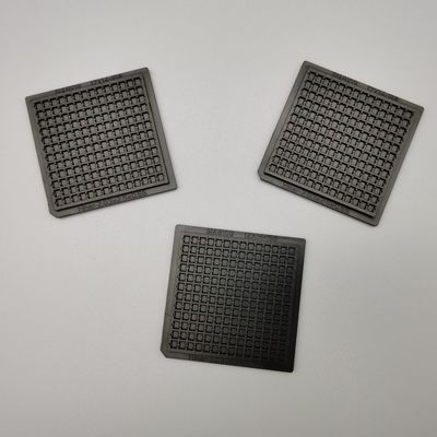 2 pulgadas cuadradas portátil negro de plástico IC bandeja de chips para dispositivos IC
